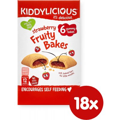 Kiddylicious Koláčiky s jahodovou náplňou 3 x 6 x 22g