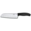 Victorinox japonský fibrox s výbrusom proti lepeniu 6.8523.17 Santoku 17 cm, Varianta čierna