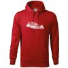 Formula v závode - Mikina pánska Cape s kapucňou - 2XL ( Červená )
