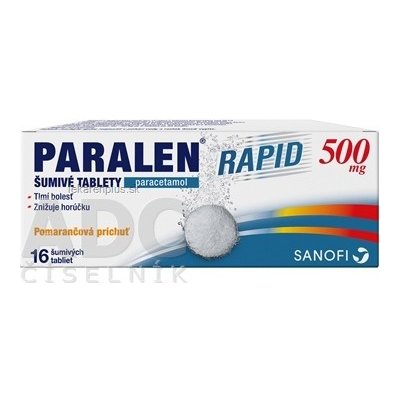 PARALEN RAPID 500 mg Pomarančová príchuť tbl eff (tuba PP) 1x16 ks