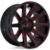 FUEL D643 CONTRA hliníkové disky 10x20 8x180 ET-18 GLOSS BLACK RED TINTED CLEAR
