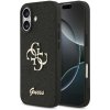 Guess PU Fixed Glitter 4G Metal Logo zadný kryt pre iPhone 17 Black