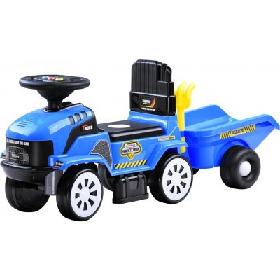 JOKO traktor s vlečkou a zvukom + hrable a lopatka modré