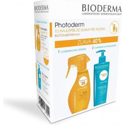Bioderma Photoderm spray SPF30+ 400 ml + mlieko po opaľovaní 500 ml darčeková sada