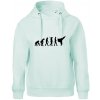 Karate Evolúcia - kop - Oversized mikina dámská Moon - kratšia + širšia - 2XL ( Frost )