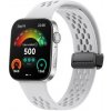 eses Silikónový dierkovaný remienok s magnetickou prackou pre Huawei Watch Fit 3, 4 a 4 Pro - Biely
