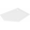 Mexen Flow Slim, pravostranná päťuholníková sprchová vanička slim 100 x 90 cm, biela lesklá, 46P109010R