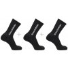 Vysoké bavlnené ponožky Salomon EVERYDAY CREW 3-PACK čierne LC2086100 - M