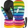 Detské lyžiarske rukavice Reusch Carter R-Tex XT Junior Mitten black/multicolour lines