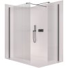 CERANO Sprchová zástena Walk-in Onyx TL/P čierna mat, ryhované sklo 100x70