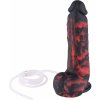 HiSmith HSW02-M Squirting Dual-Density Silicone Dildo KlicLok Black-Red 21cm