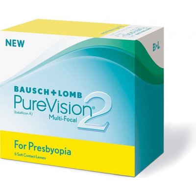 Bausch & Lomb PureVision 2 for Presbyopia (3 šošovky) Dioptrie -7,25, Adícia Hi, Zakrivenie 8.6