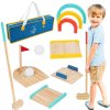 Drevený golfový set TOOKY TOY pre 2 osoby 13 ks