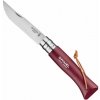 Vega OPINEL 002213 VRI N°08 Trekking Burgundy vreckový nôž 8,5 cm, červená burgundy, bukové drevo