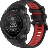 VSETKONAMOBIL 107898 SPORTY Vymeniteľný silikónový remienok Garmin Instinct 3 45mm BLACK RED