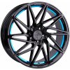 KESKIN KT20 hliníkové disky 8x18 5x112 ET45 BLACK PAINTED BLUE INSIDE