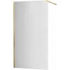MEXEN/S - KIOTO Sprchová zástena WALK-IN 100x200 cm 8 mm, zlatá, zrkadlové sklo 800-100-101-50-50