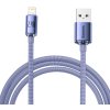 Baseus CAJY000005) Crystal Shine Series USB Type A - Lightning 2,4A, 1,2 m fialový