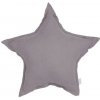 Cotton and Sweets Cotton and Sweets Mini ľanový vankúš hviezda tmavo šedá 38 cm