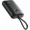 Swissten Power bank VOLTBOX 35W 10000 mAh s integrovanými káblami - USB-C, A, Lightning / čierna