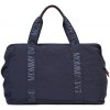 Childhome Prebaľovacia taška Mommy Bag Signature Urban Dark Grey 55x30x40 modrá