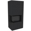 KRATKI FLOKI BOX 8 kW NATURALI ARDESIA NERO A SPACCO - modulový krb levý