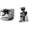 Rocket Espresso Bicocca, stainless silver + Eureka Mignon Single Dose PRO, Chrome & Oak