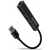 AXAGON HMA-GL3A, USB 3.2 Gen 1 hub, porty 3x USB-A + Gigabit Ethernet, kovový, kabel USB-A 20cm
