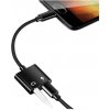 SES 2v1 Redukcia a adaptér pre nabíjanie a slúchadlá USB Type C a Audio Jack čierna 5129