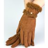 Hrejivé rukavice caramel s mašličkou , VEĽKOSŤ NOVÉ UNI