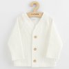 Dojčenský kabátik na gombíky New Baby Luxury clothing Oliver biely, 80 (9-12m)