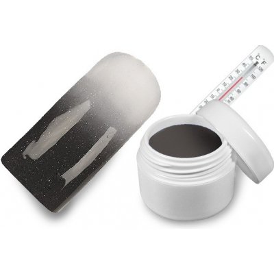 Ráj nehtů Farebný UV gél THERMO black/white metal 5 ml