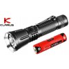 LED Baterka Klarus 360X3 - USB nabíjateľný, + akumulátor Klarus 18650 IMR 3100mAh 3,6V - Čierna Farba tela: Čierna