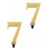 Godan Narodeninová sviečka na tortu – 7 – metalická zlatá – 8 cm – 2 ks 8595596330164