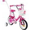 DETSKÝ BICYKEL 12 PALCOV HLINÍKOVÝ MIRAVO BICYKEL PRE DIEVČATKO S VODIČKOU TÝČOU