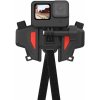 Telesin Helmet Strap držiak na prilbu pre športové kamery, čierny/červený GP-HBM-MT2