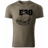 T-ričko BMW e30 line pánske tričko Farba trička: Army, Farba potlače: Čierna, Veľkosť: XL