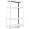 Policový regál Trestles RH 1500x900x500, nosnosť 1400 kg, 4 police bílé Farba: biela