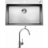 Blanco ANDANO 700-IF/A nerez hodvábny lesk s excentrom PushControl 525246 + Blanco MIDA chróm 517742