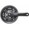 SHIMANO Stred Acera FC-M361 175mm 48/38/28z. 7/8-k. čierny s krytom na štvorhran