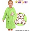 Detský župan - medvedík teddy - zelený