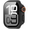AppleMix Tvrdené sklo + kryt / rámček pre Apple Watch 6 / 5 / 4 / SE / SE2 44 mm + kryt korunky - čierny