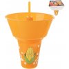 Orion Pohár na pitie s miskou na popcorn oranžový 550 ml