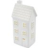 LED dekorácie EMOS LED keramický domček, 16 cm, 1x CR2032, vnútorná, teplá biela, časovač DCLW36