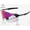 Okuliare 100% AEROCRAFT - Gloss Black - Purple Mirror Photochromic Lens