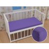 Detské froté napínacie prestieradlo do postieľky FR-013 Fialové 60 x 120 x 10 cm - do postieľky