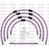 Venhill ŠTANDART -predok -sada Venhill POWERHOSEPLUS SUZ-10001FS-PU (5 hadíc v sade) fialové hadice, nerezové koncovky