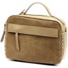 Dámska kožená kabelka Luka 25-062 v lieskovo-orieškovej farbe, crossbody 24 x 17 x 11 cm