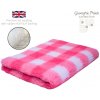 DRYBED Premium Vet Bed Káro fuchsia + biely 100 x 75 cm