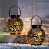 Die moderne Hausfrau Die moderne Hausfrau Solárny kovový lampáš Ornament, 2 ks